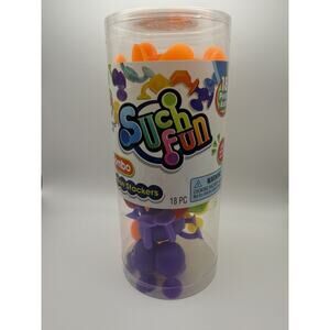 Such Fun Funny Creatures & Shapes Suction Cup Stackers Fidget Toys 18 Pc (T28)
